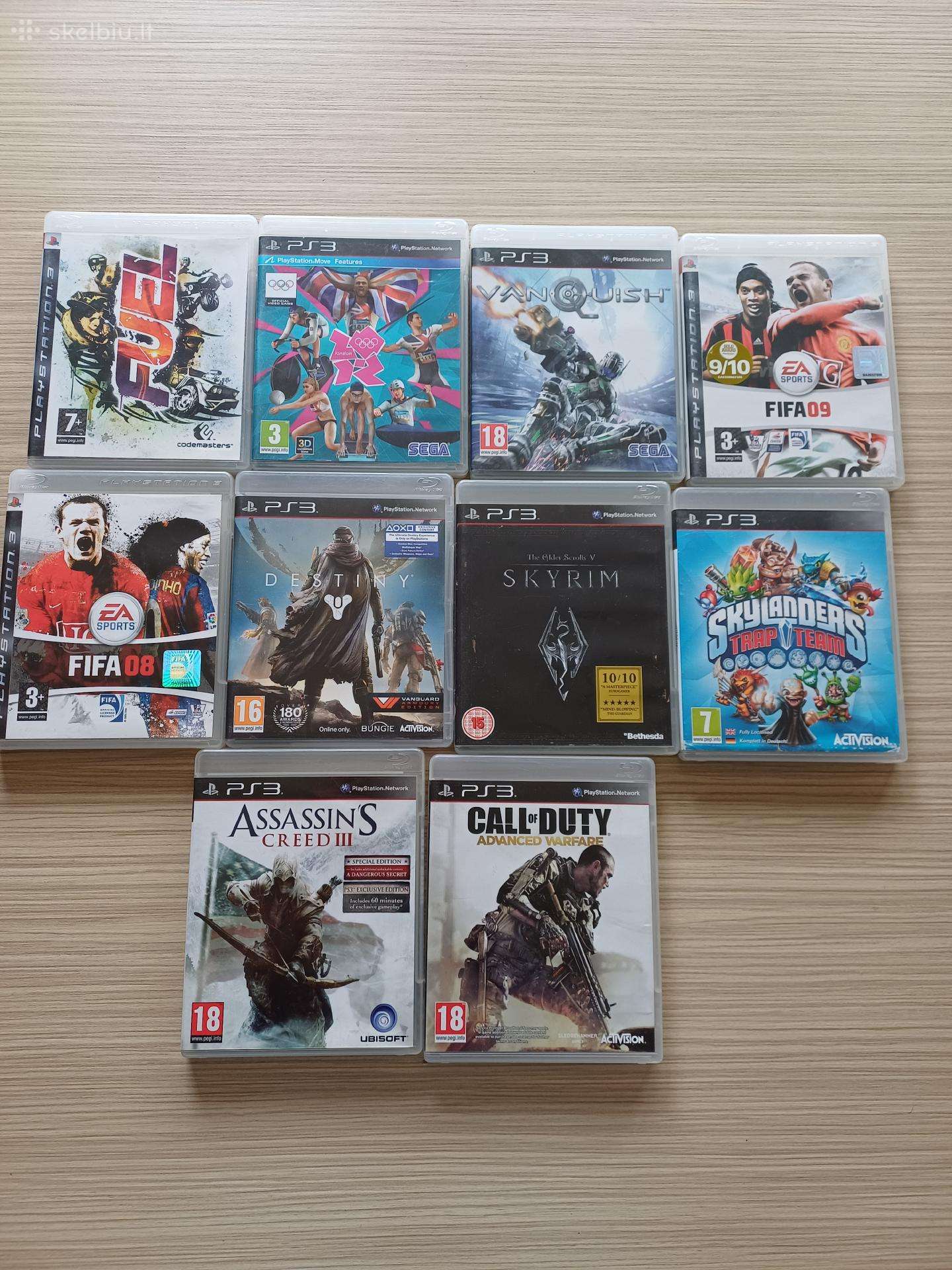 PS3 zaidimai tvarkingi su manualais