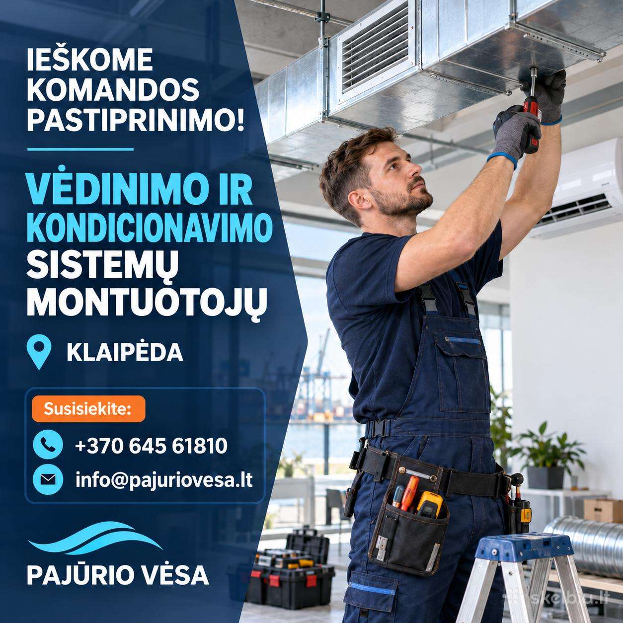 Ieškome montuotojų