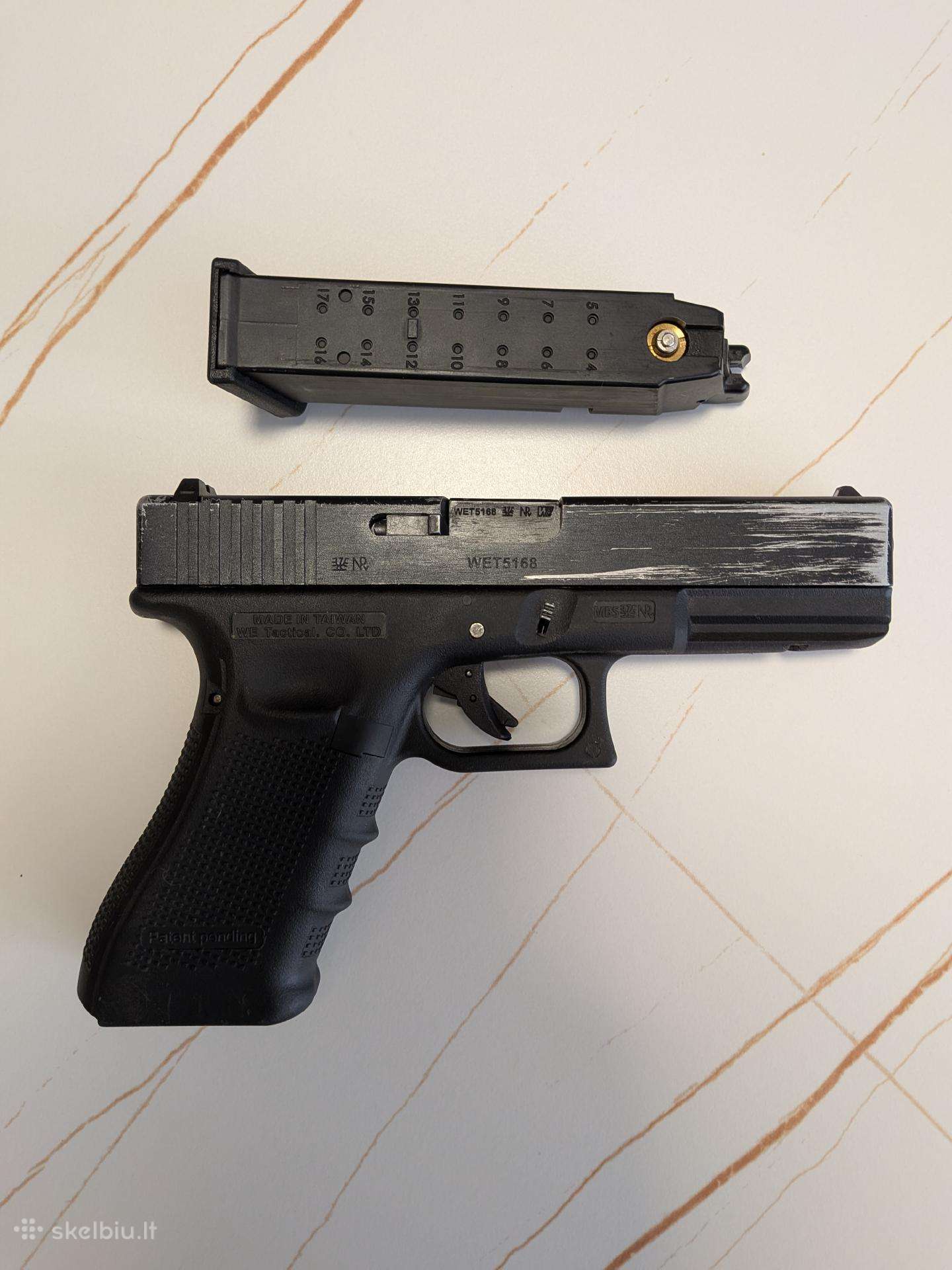 We Glock 18c aursoft green gas pistoletas