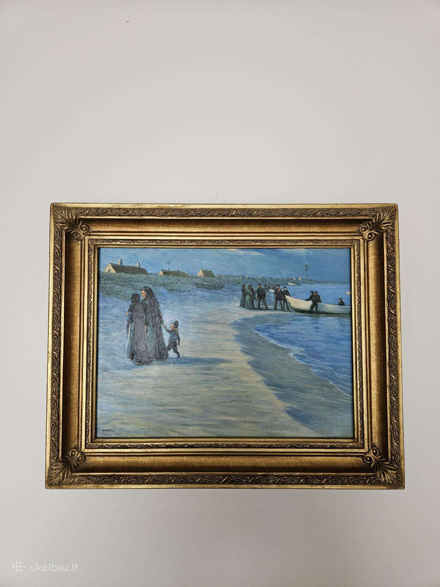Antikvarinis paveikslas su rėmu 51x41