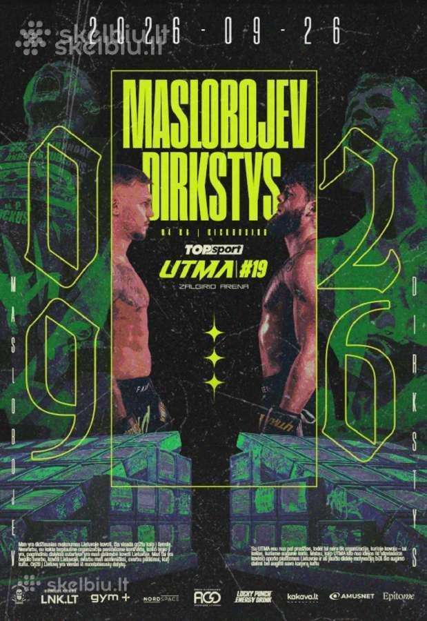 2 bilietai Utma 19 VIP ložėse