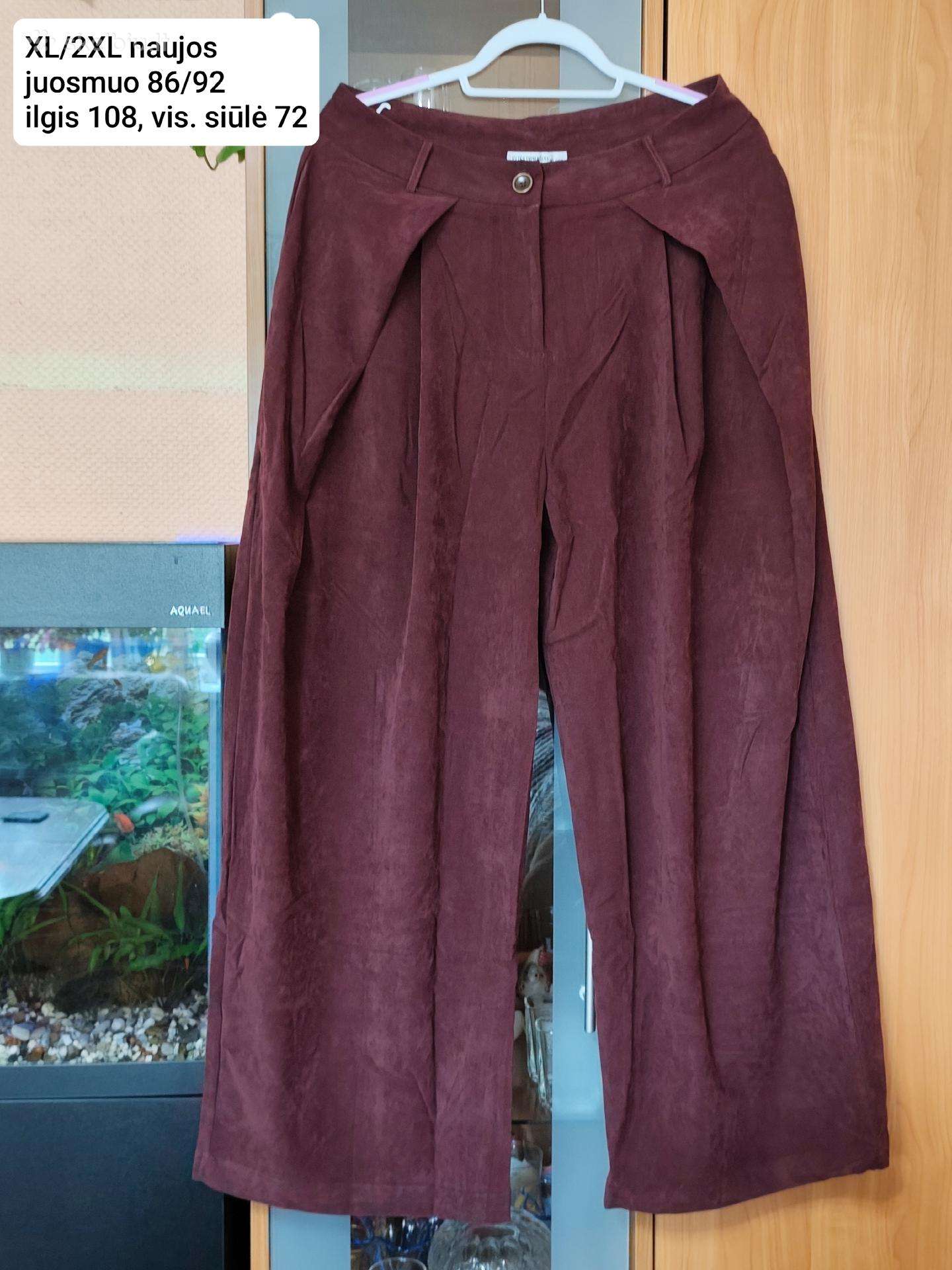 Italų gamybos velvetinės plačios kelnės XL/2xl