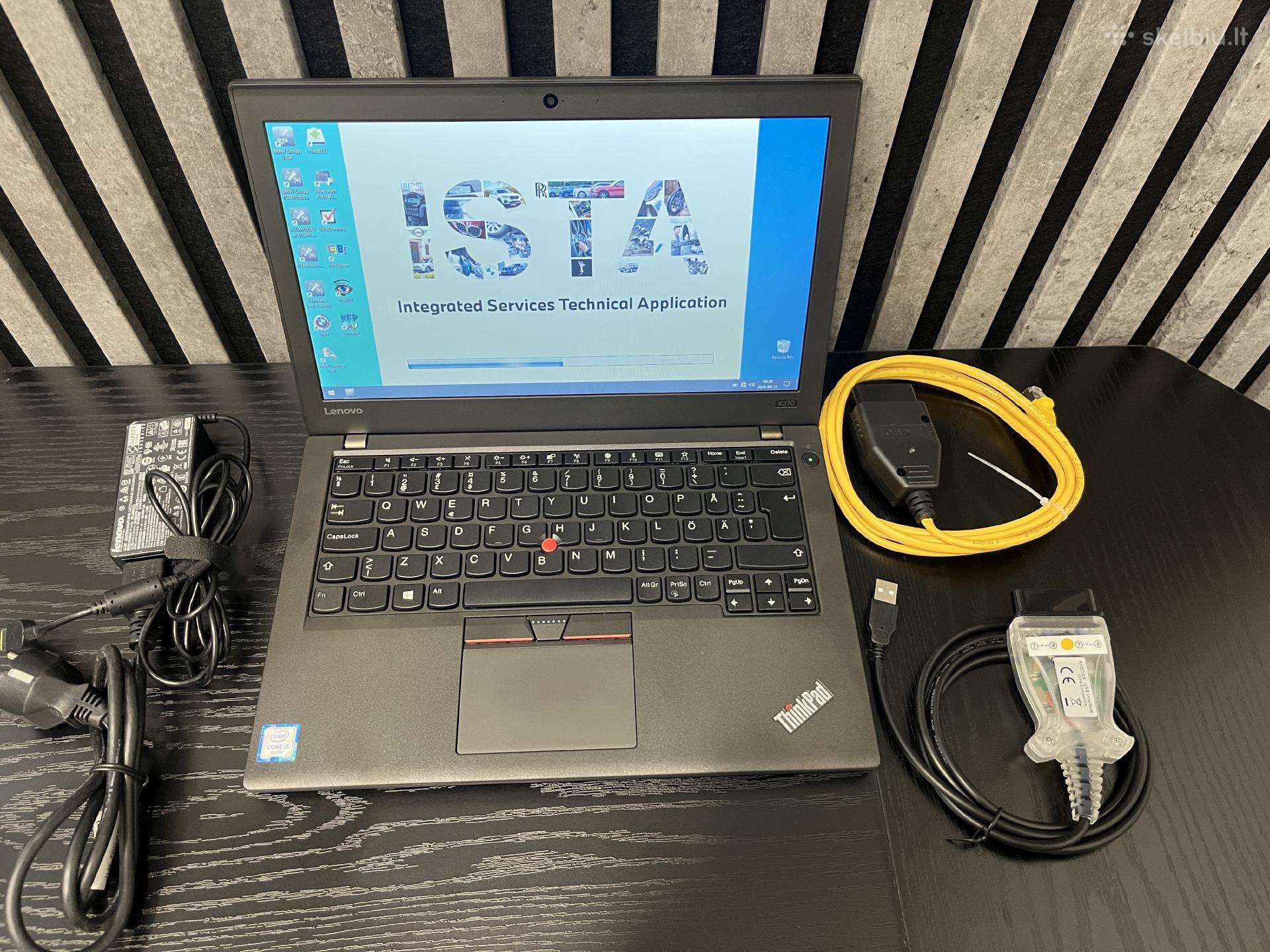 Lenovo kompiuteris su Bmw diagnostikos įranga