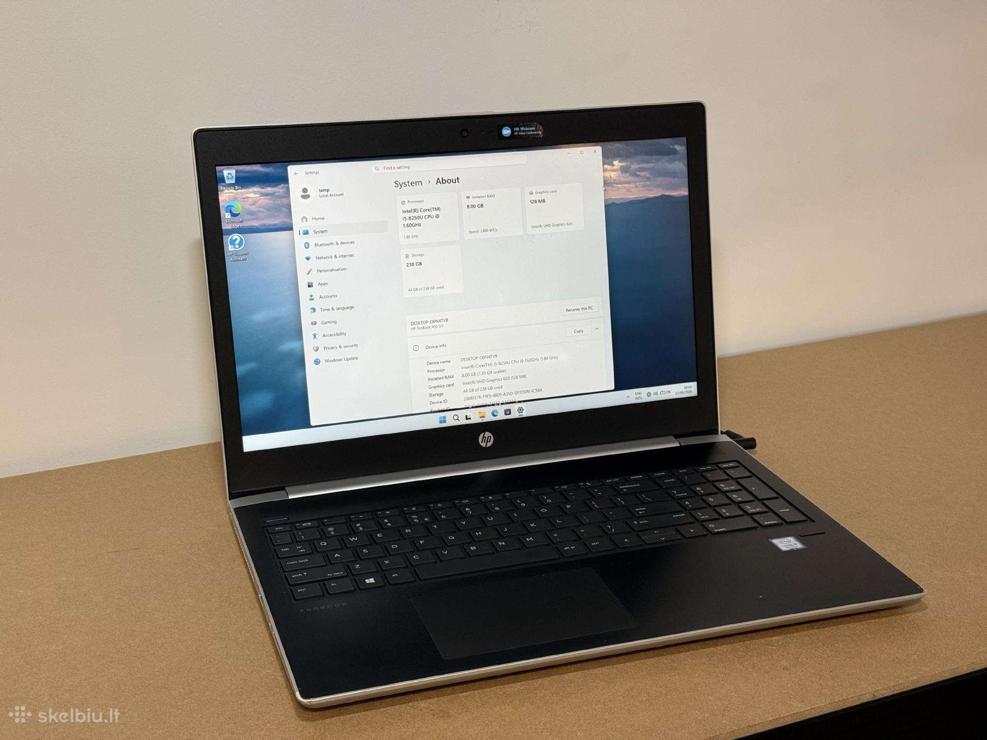 Hp Probook 450 G5 i5-8250u 8gb/128gb
