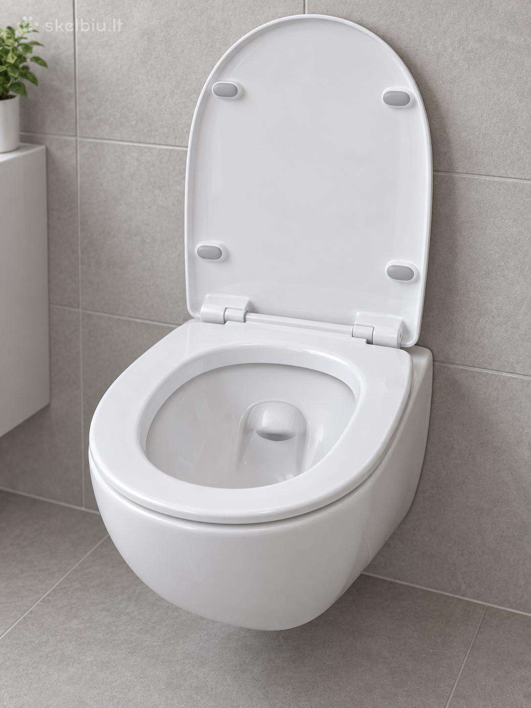 Naujas pakabinamas „duravit“ klozetas su sėdyne ir