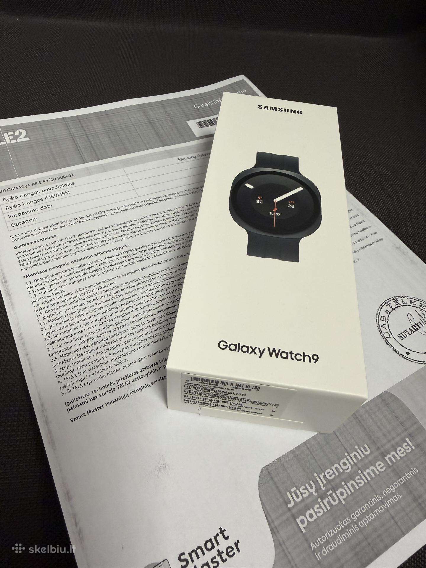Naujas Samsung Galaxy Watch 9 44mm grafito spalva
