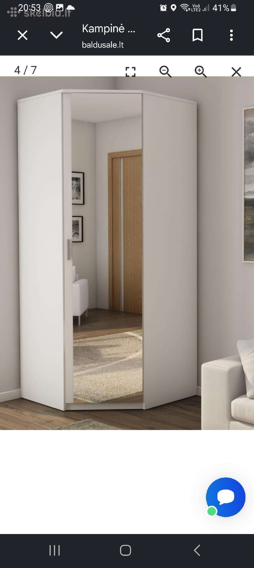 Parduodu Ikea kampinę spintą