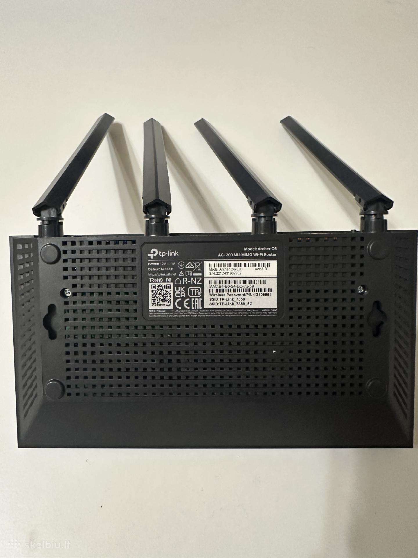 Maršrutizatorius Tp-link archer C6 ac1200