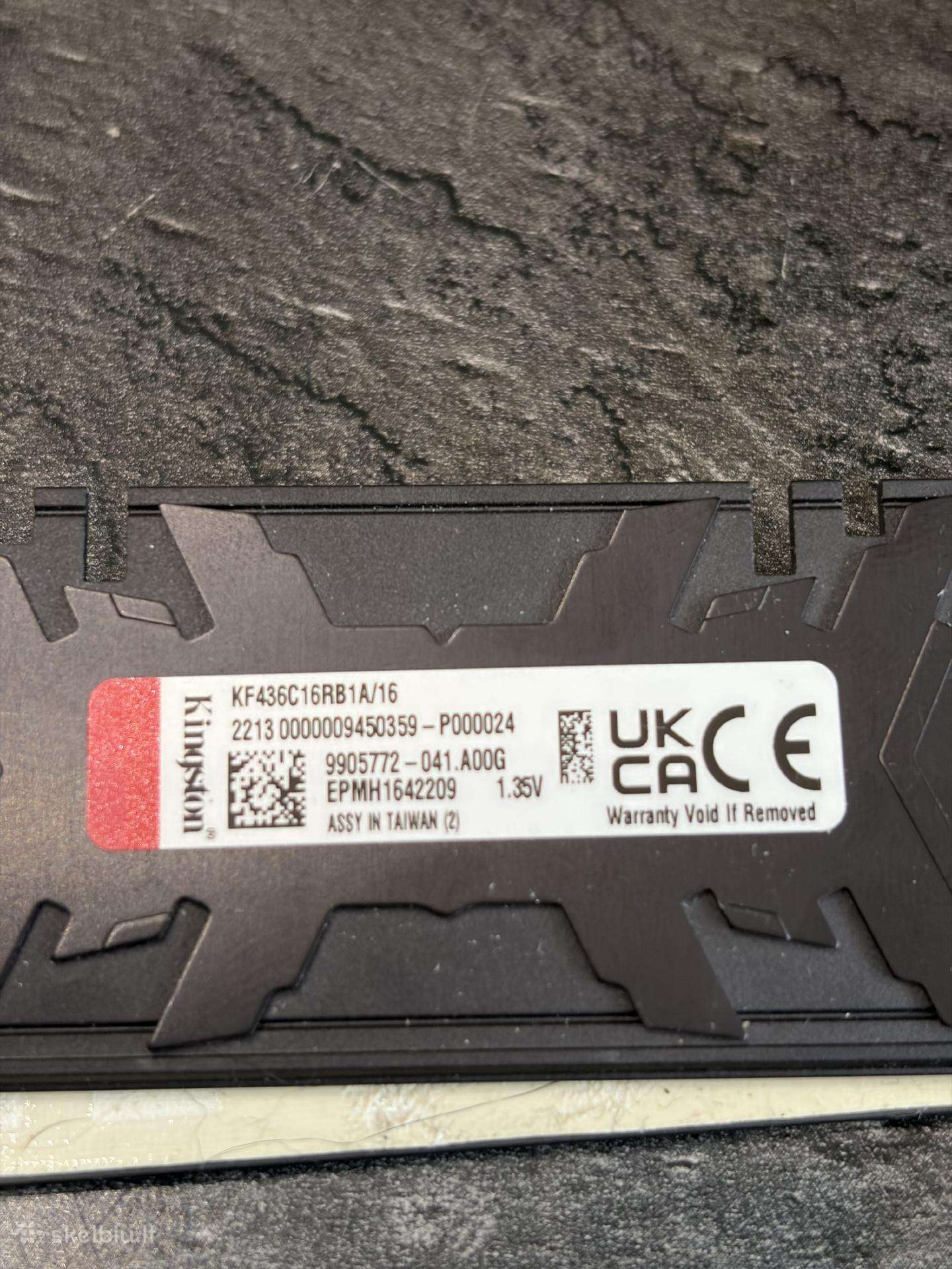 1x16gb RAM 3600 Dažnis