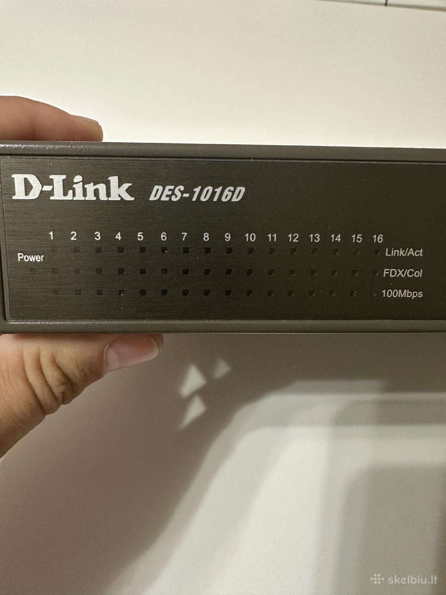 D-link des-1016d switch 16 portų