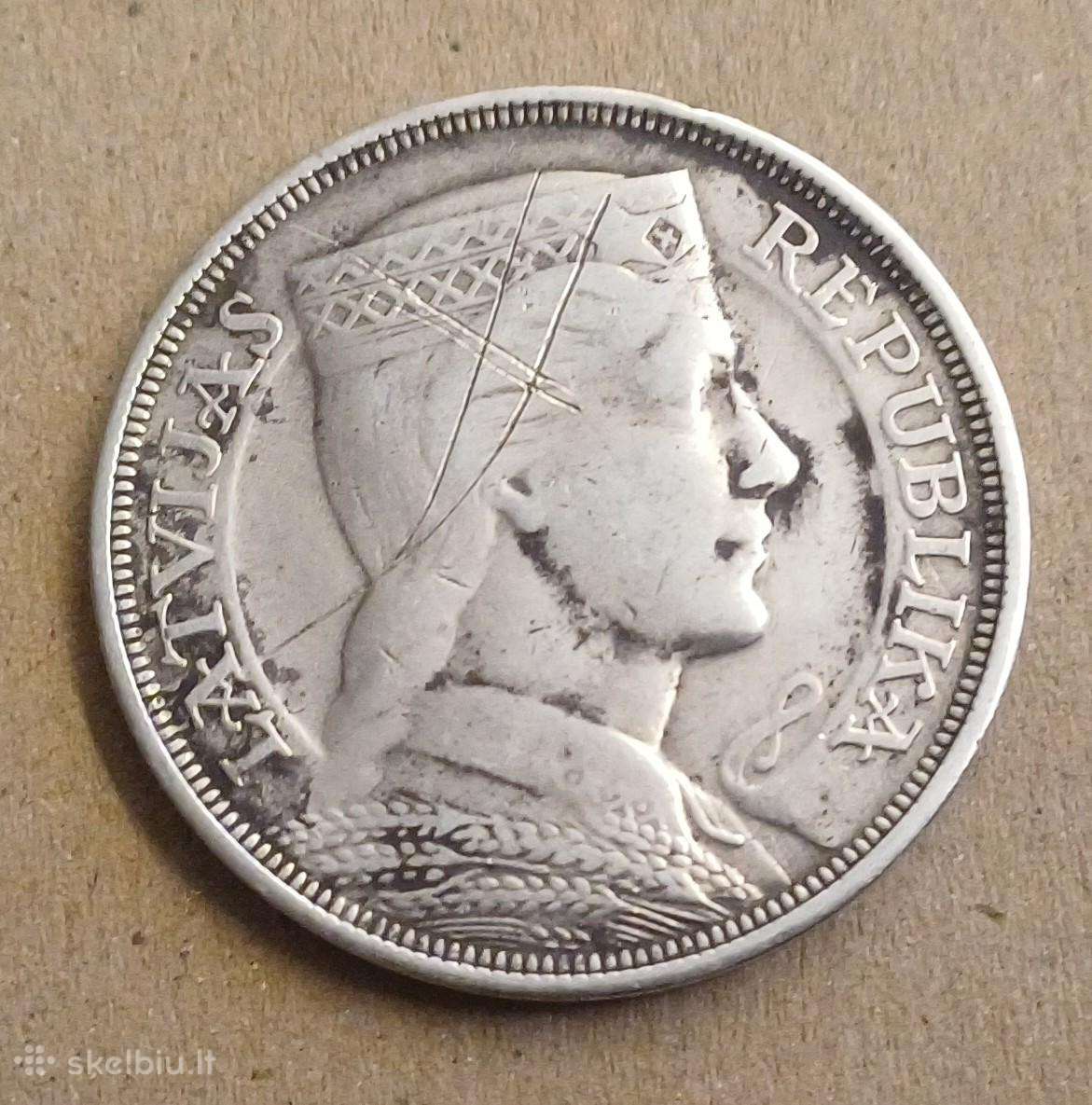 5 latai 1929 m. Latvija