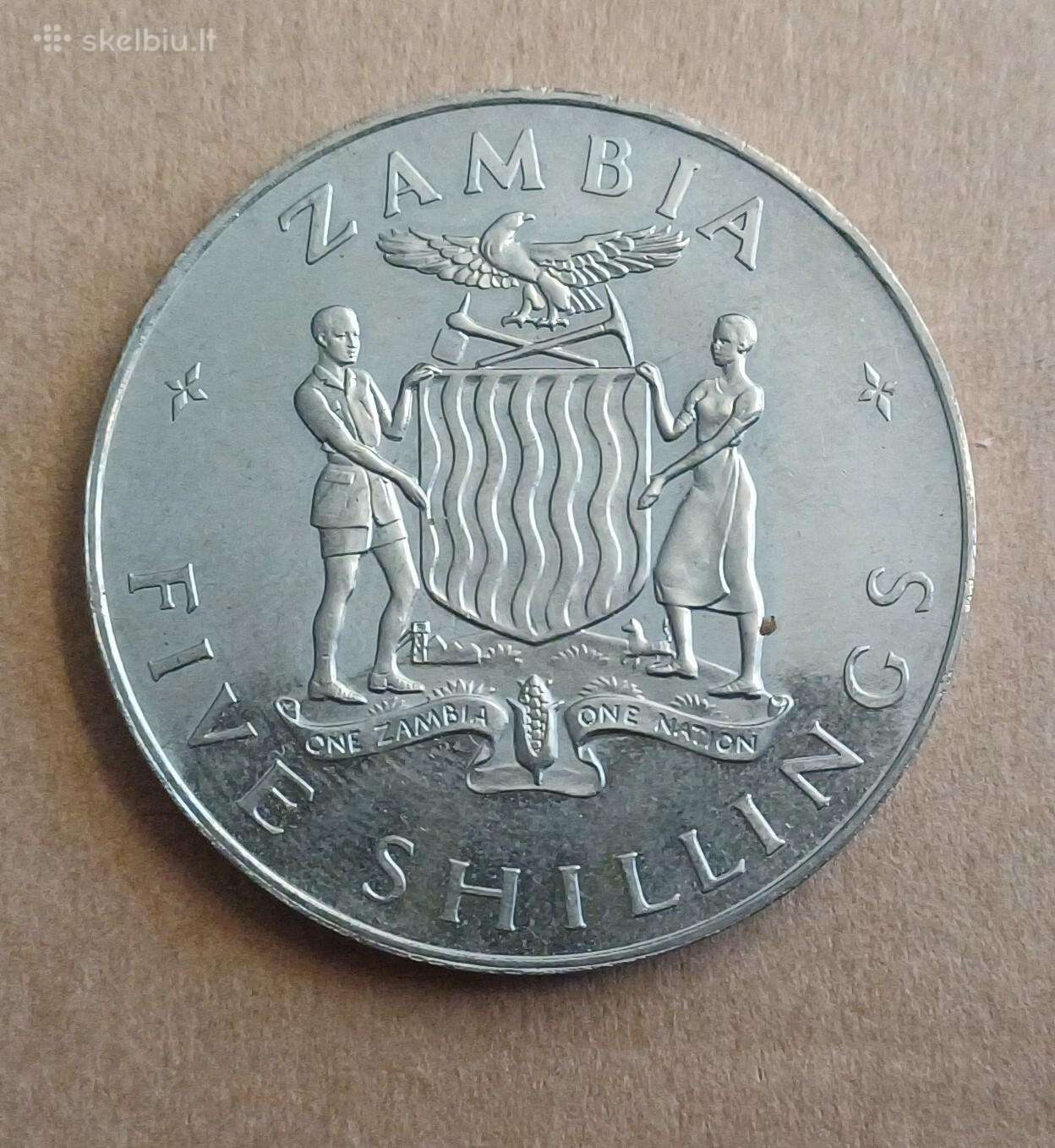 Zambija 5 šilingai 1965