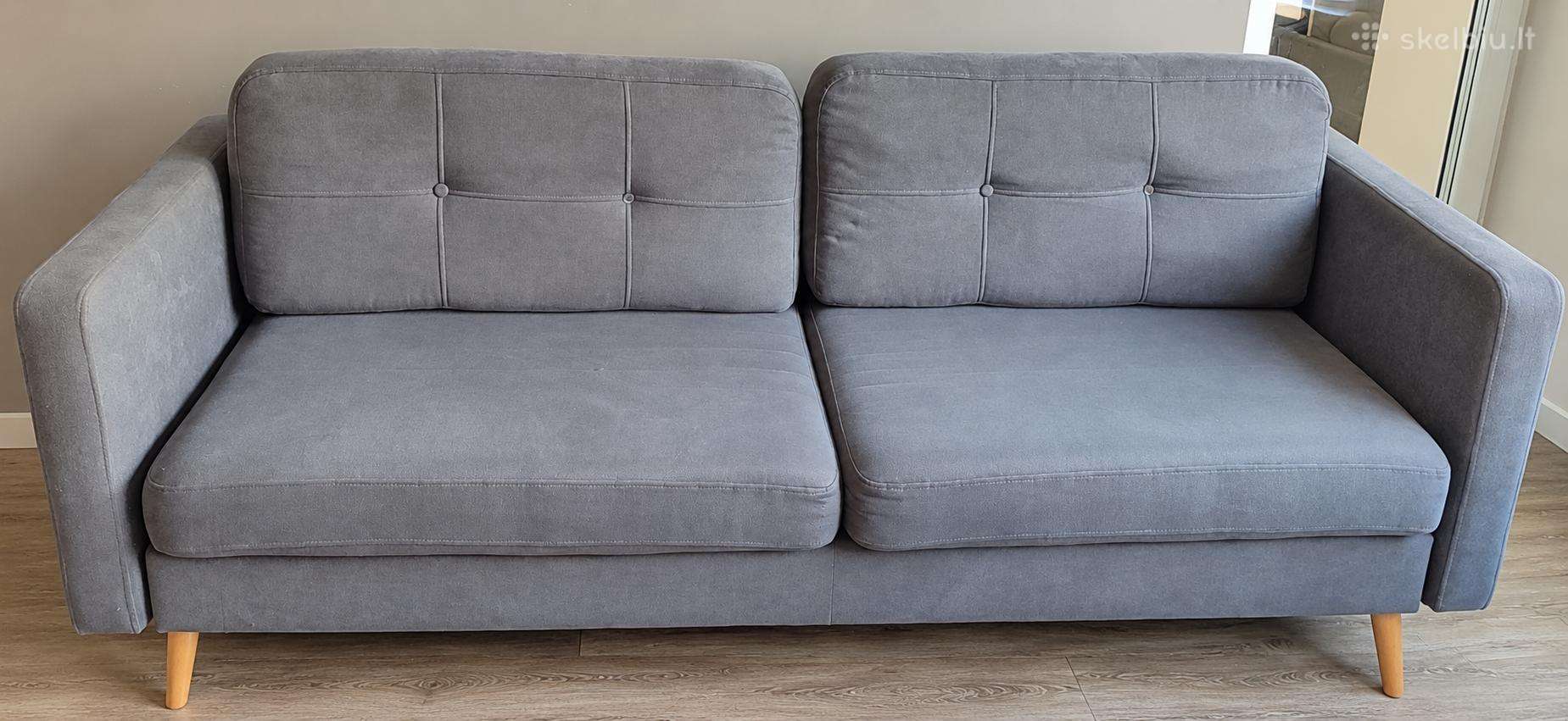 Sofa su miegamąja dalimi