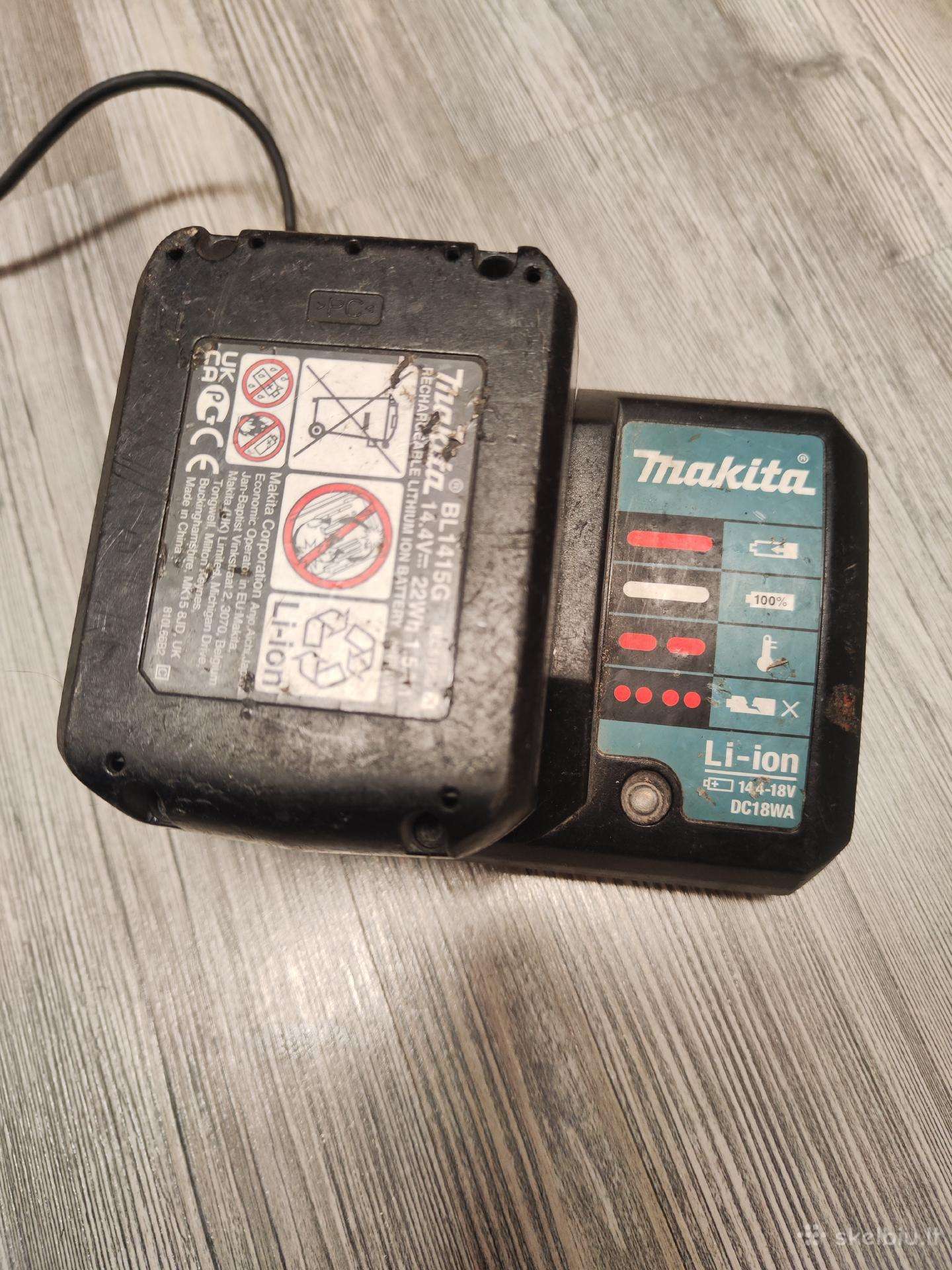 Makita pakrovėjas ir baterija 14.4