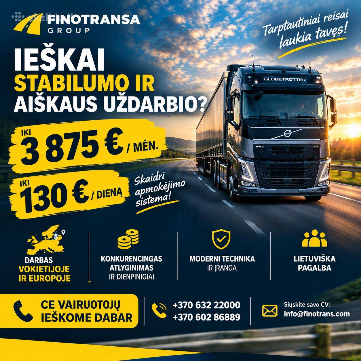 CE vairuotojai po Vokietiją.
