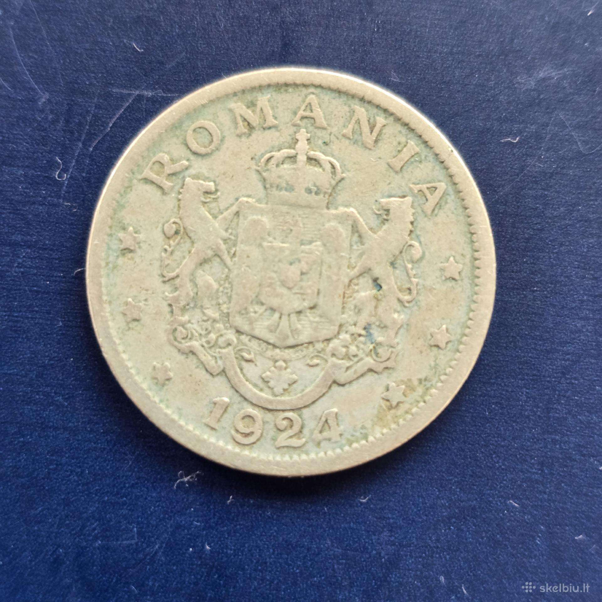Rumunija 1924 2 lei Cu-ni