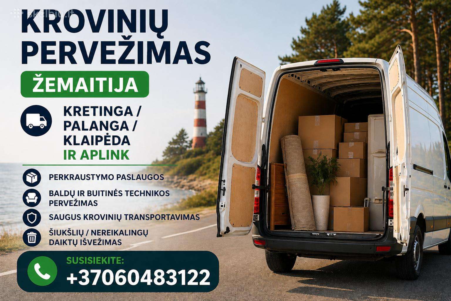 Krovinių pervežimas mikroautobusu