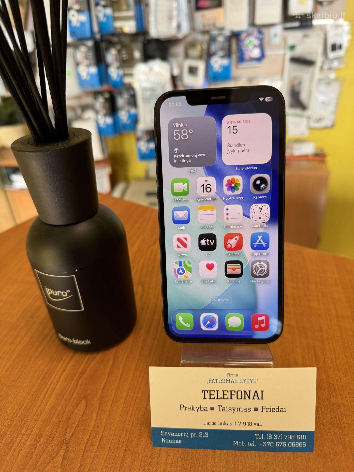 iPhone 12 Black 128gb Su Garantija