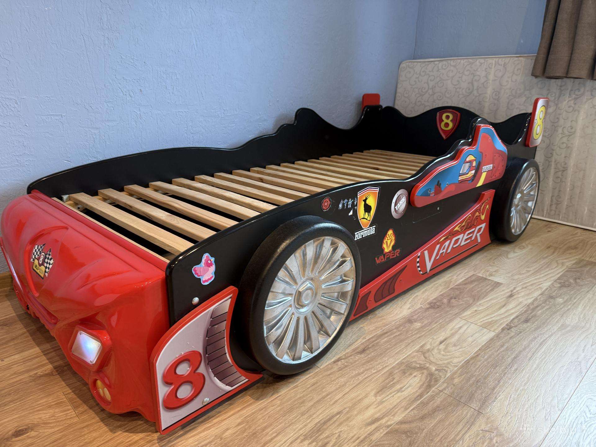 Vaper automobilio formos vaikiška lova 200x90 cm