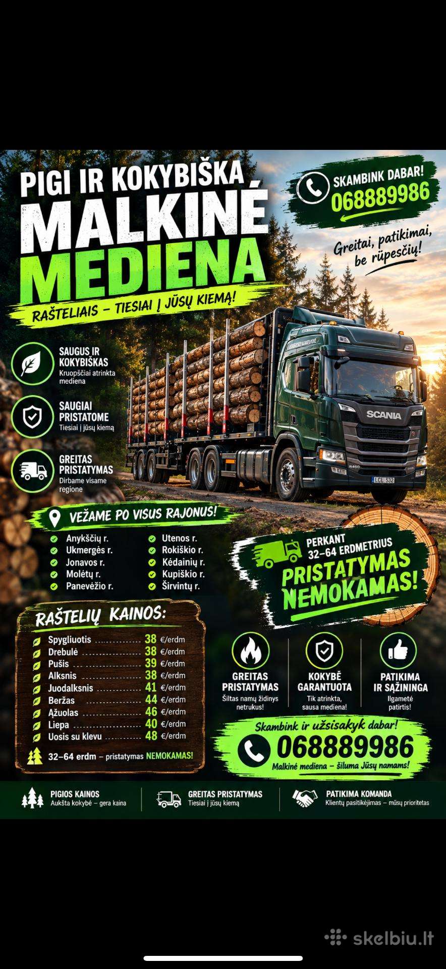 Malkinė Mediena – Kokybiškos Malkos