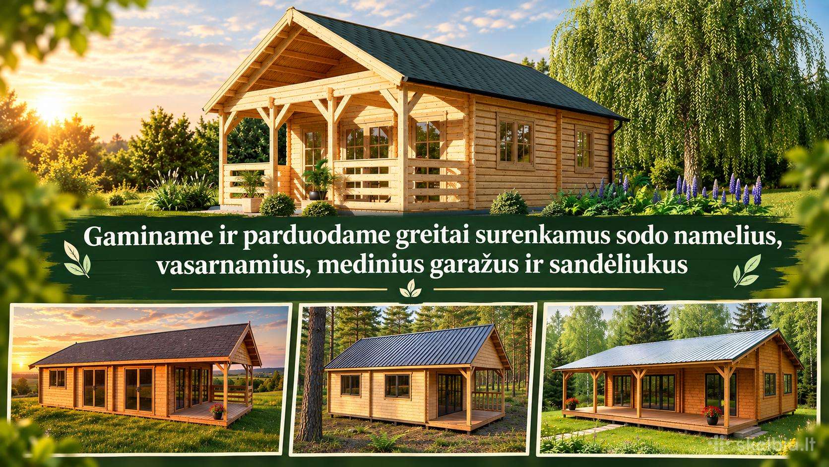 Sodo nameliaivasarnamiaisandėliukaigaražai