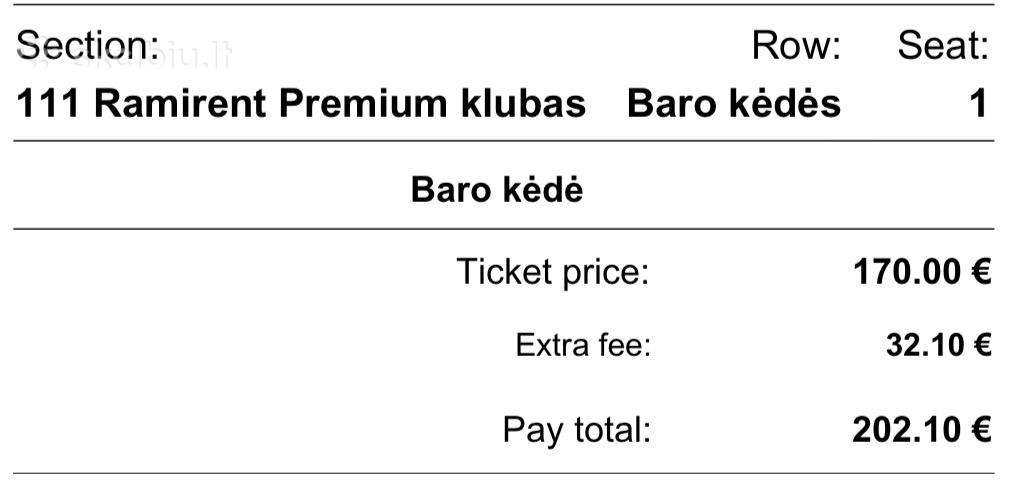 A$ap Rocky Kaunas 2 bilietai - Ramirent baro kėdės