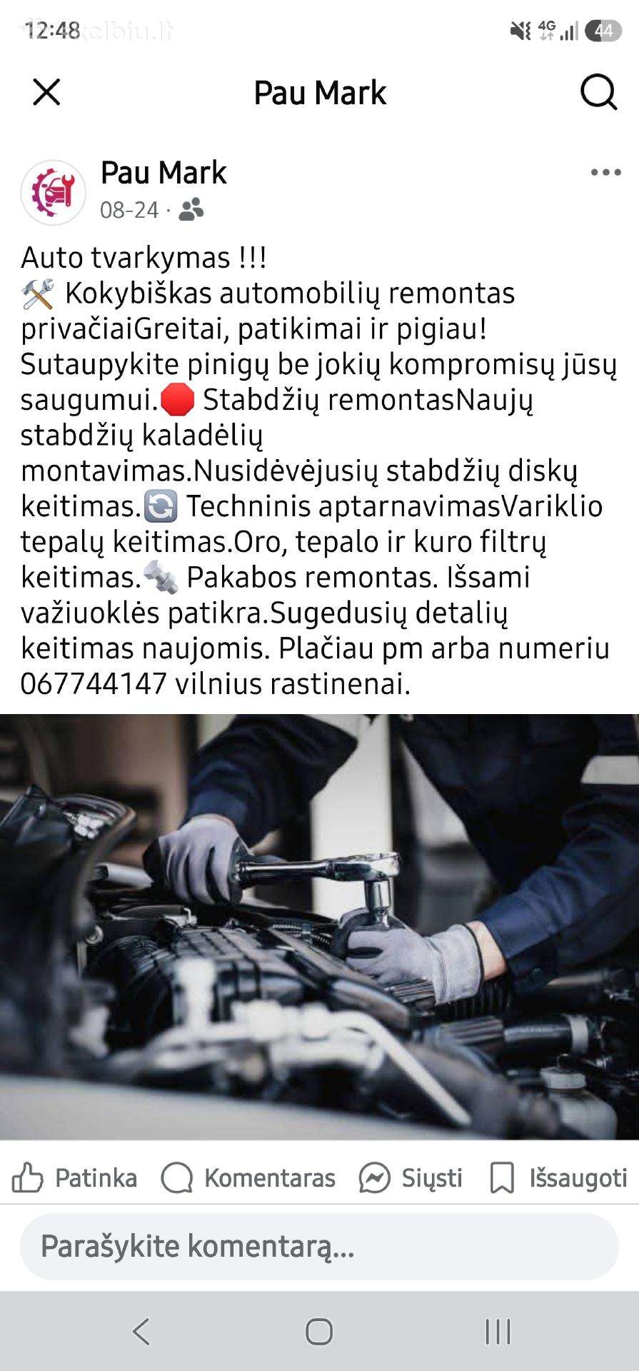 Auto tvarkymas !