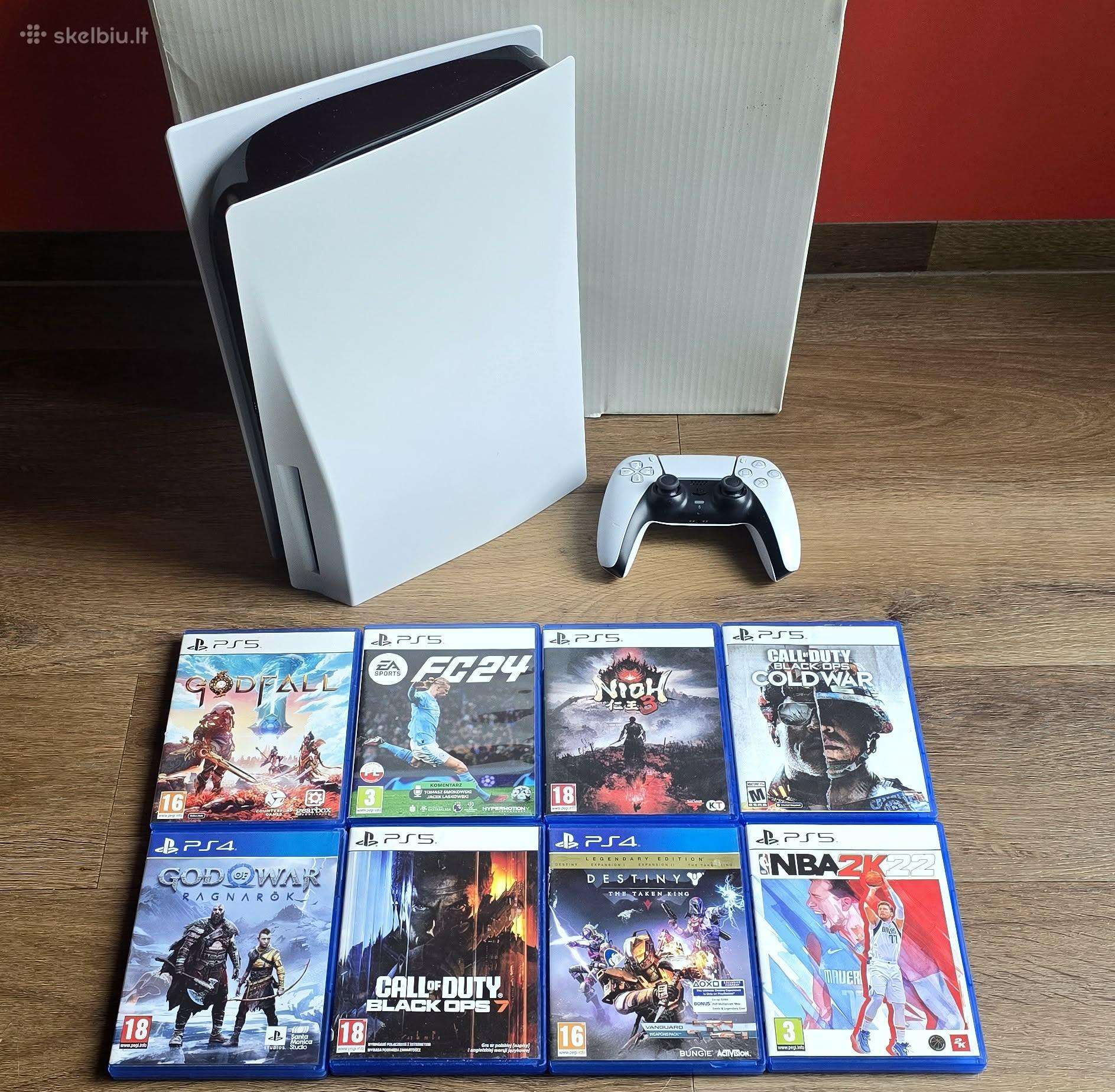 Playstation 5 disc su 12 žaidimų