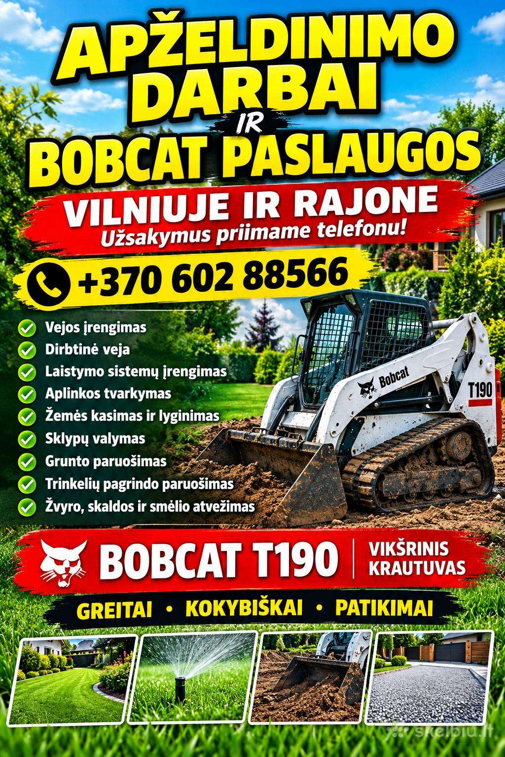 Vejos įrengimas. Klojamoji veja. Dirbtine veja.