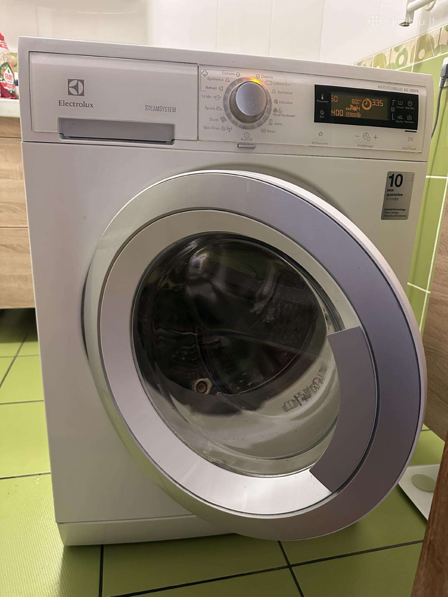 Electrolux skalbimo mašina su „steamsystem“