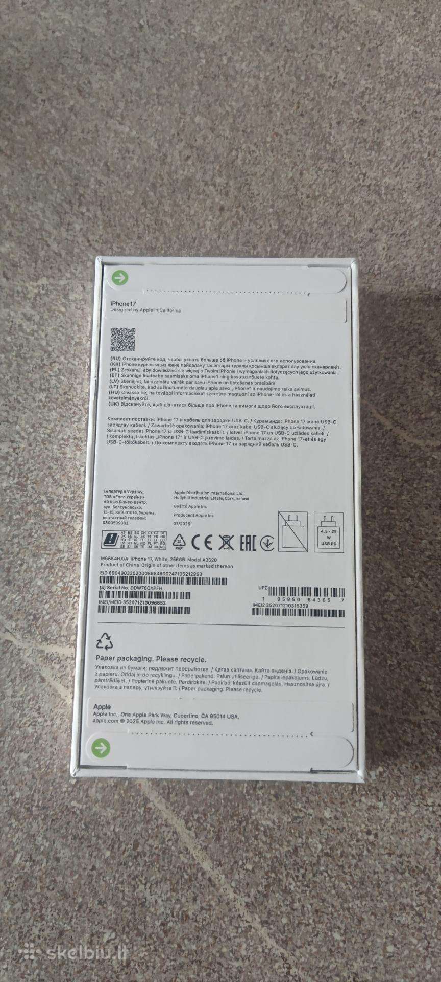 Parduodamas iPhone 17
