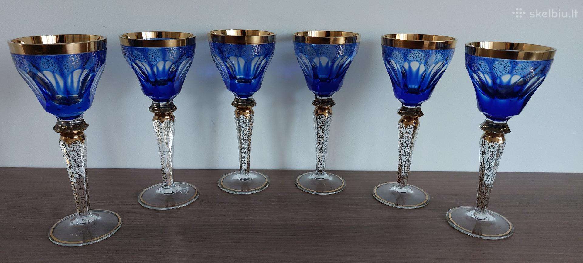 Bohemia vintažinės taurės – 6 vnt.