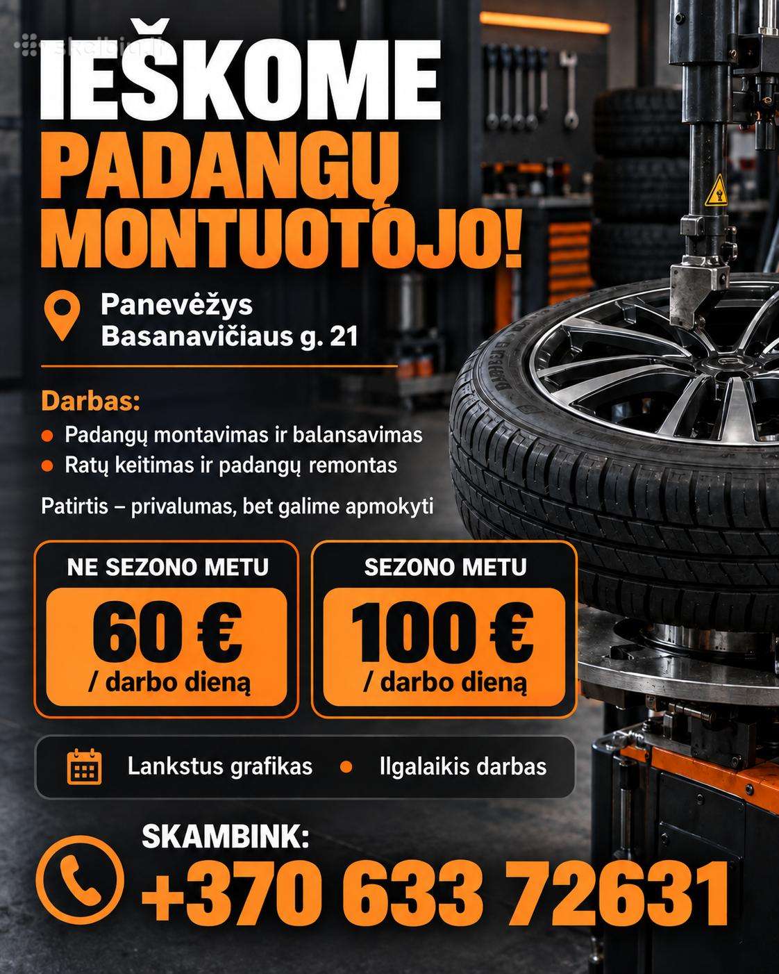 Padangų montavimas -balansavimas