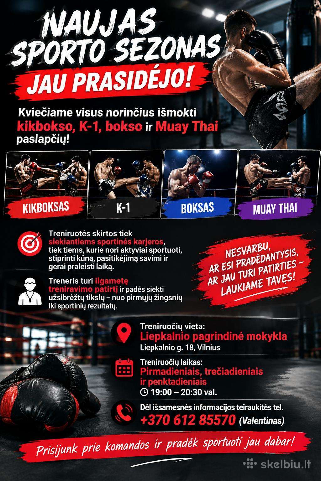 Kikbokso treniruotės