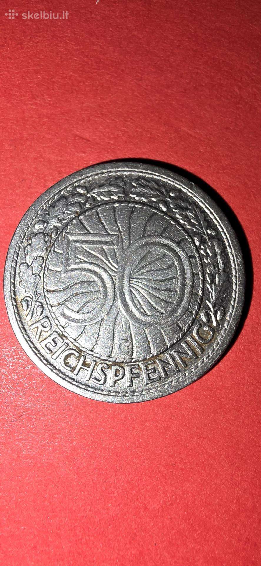 Vokietija 50 pfeningų 1928 G