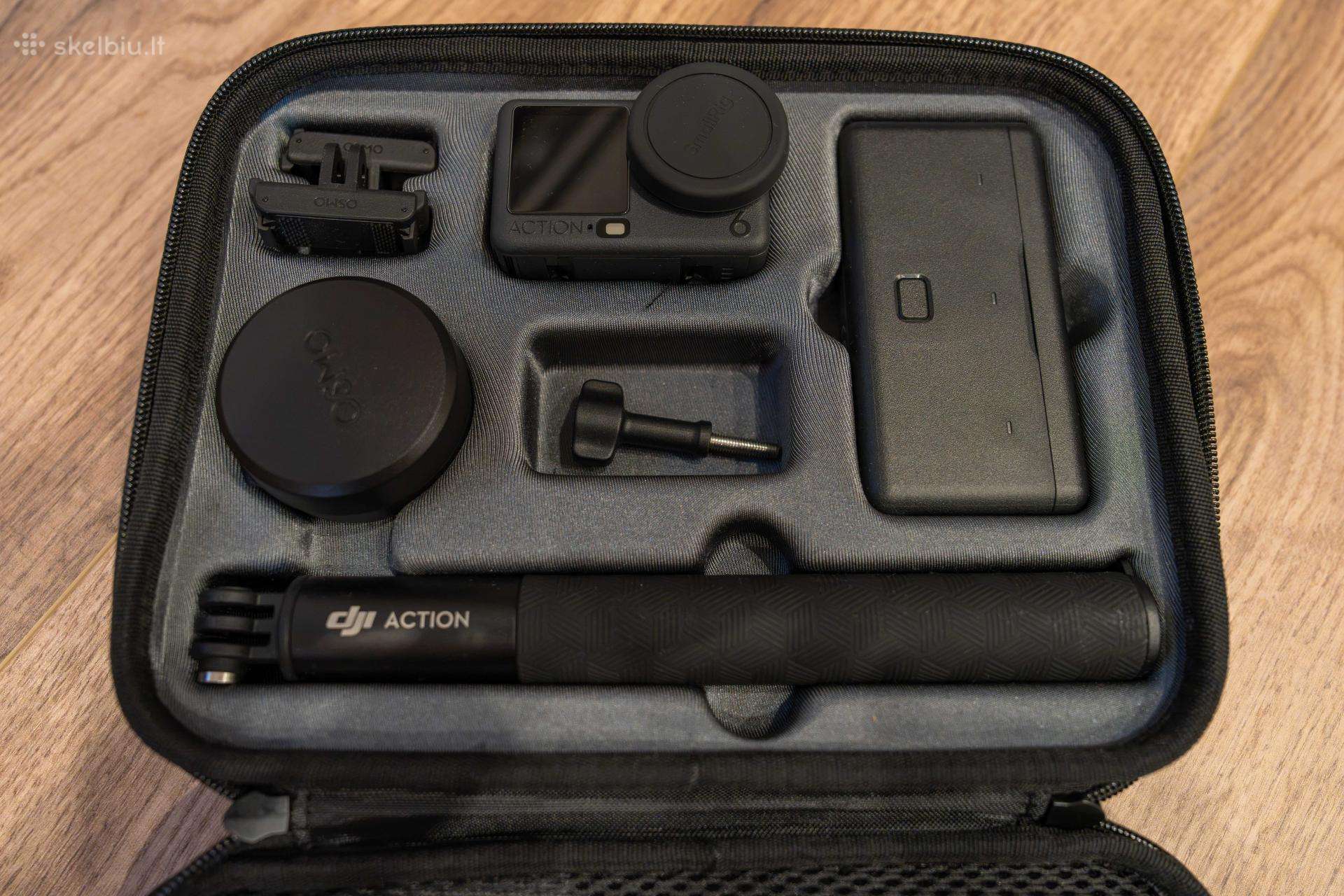Dji Osmo Action 6 + draudimas + daug priedų