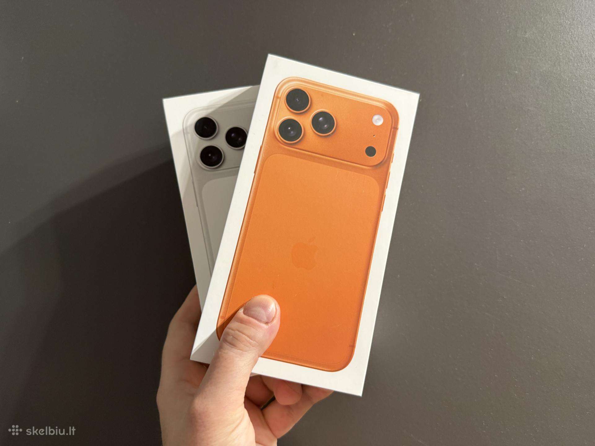 Nauji iPhone 17 Pro Max 256gb silver, orange