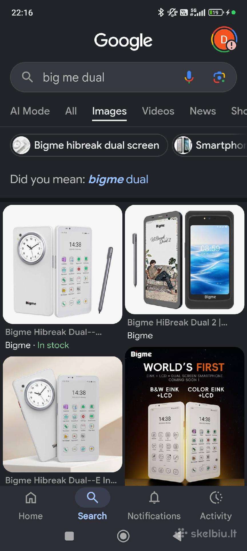 Big me hibreak dual color. Eink phone