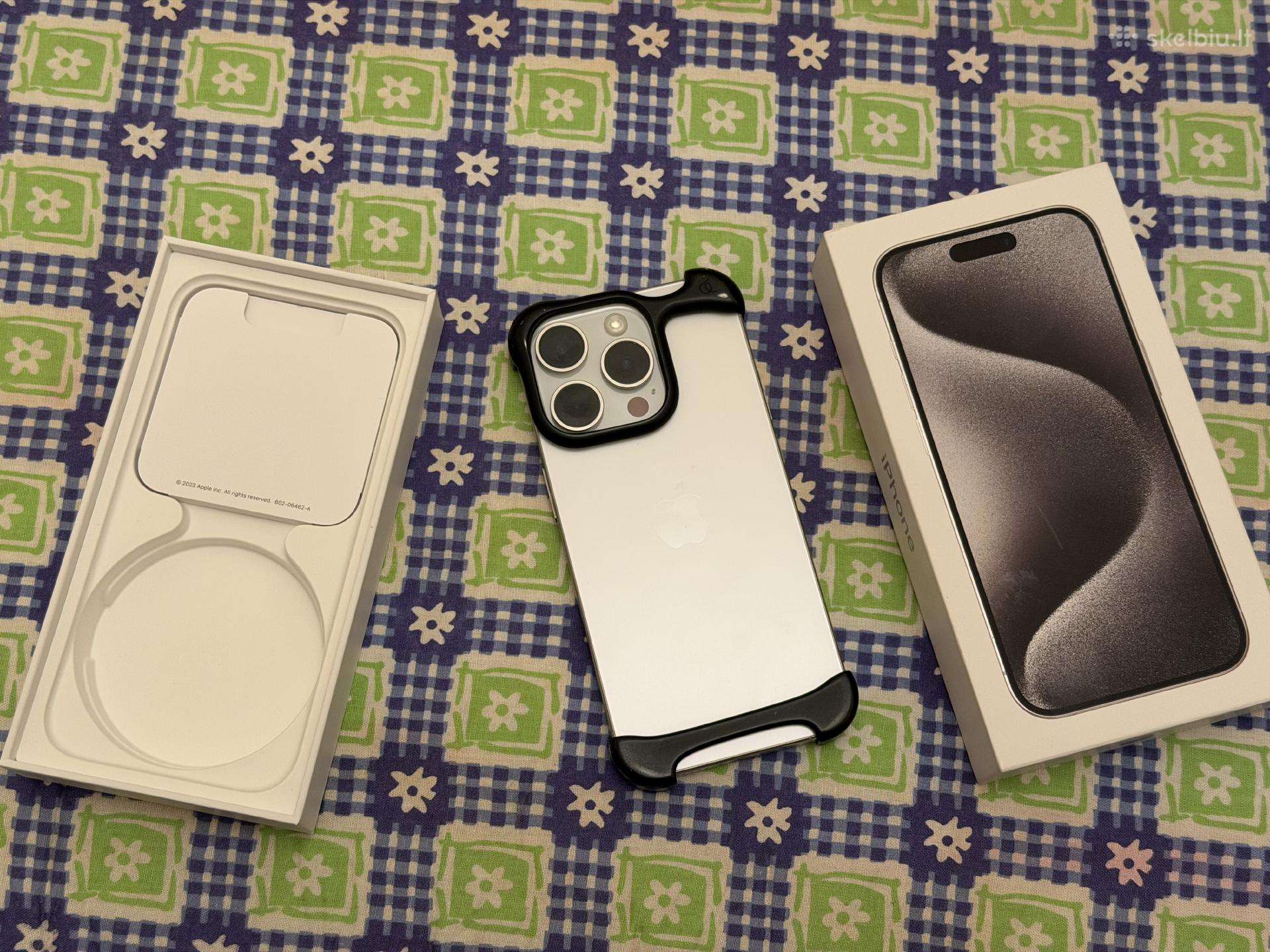 iPhone 15 pro 128gb white titanium + arc pulse