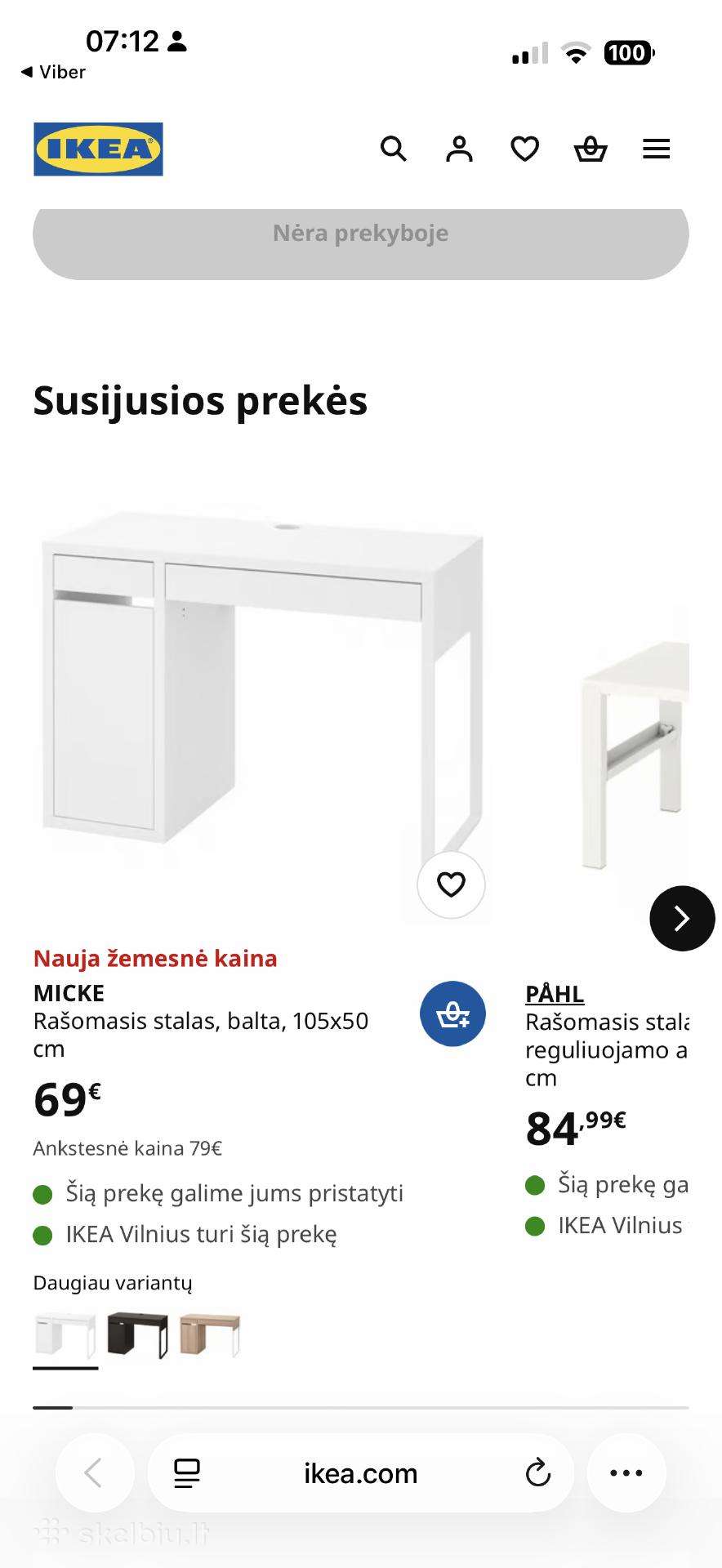 Rašomasis vaikiškas stalas