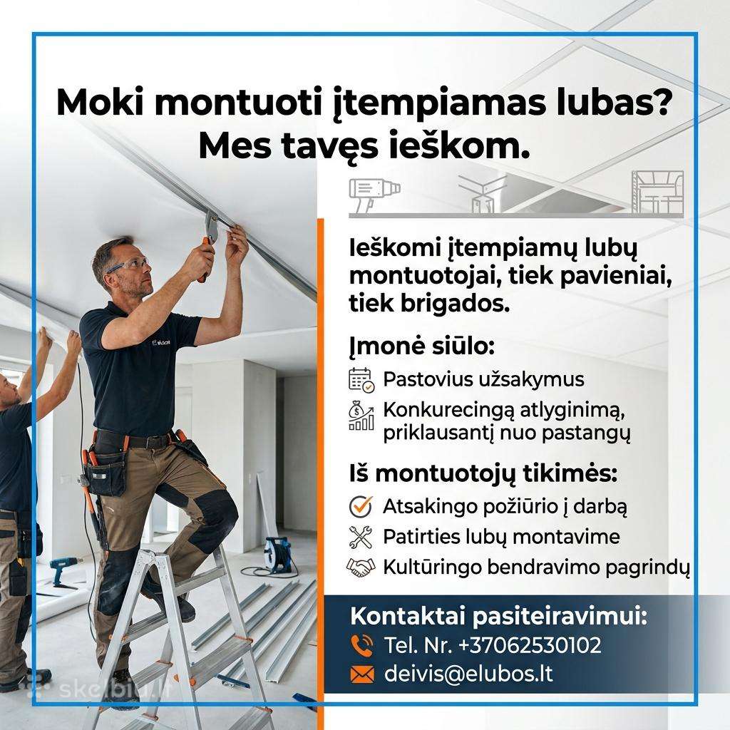 Įtempiamų lubų montuotojai