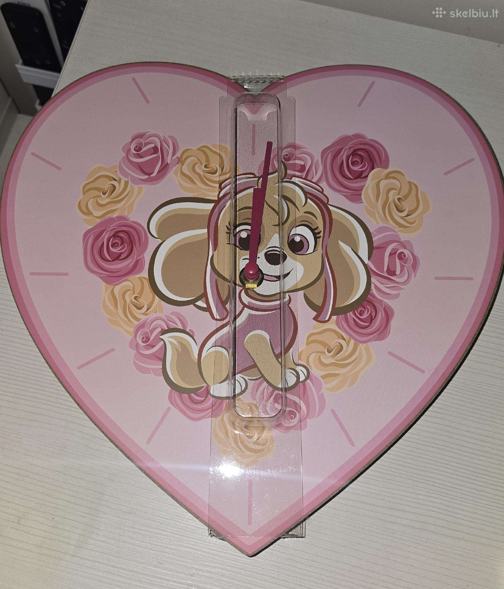 Vaikiškas sieninis laikrodis Paw Patrol Skye