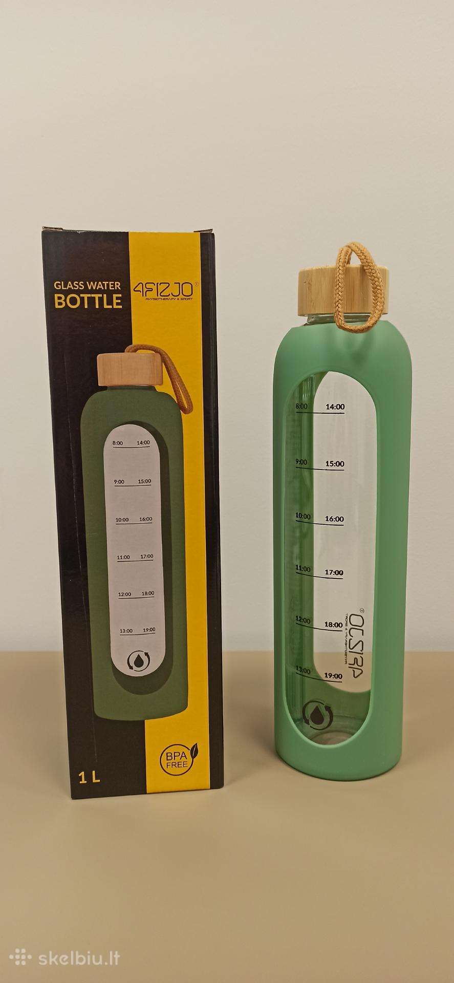 Stiklinė gertuvė 4fizjo, 1l, žalia
