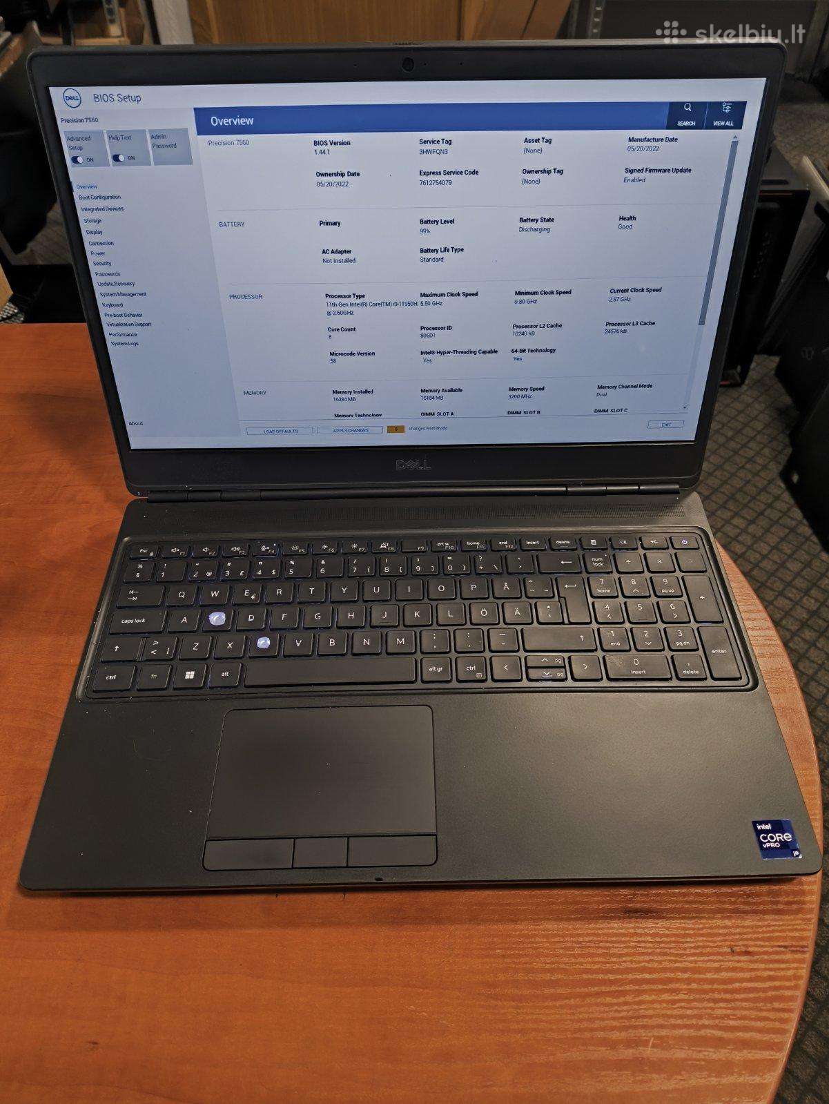 Precision 7560 15.6 i9-11950h 16gb 0gb SSD A3000