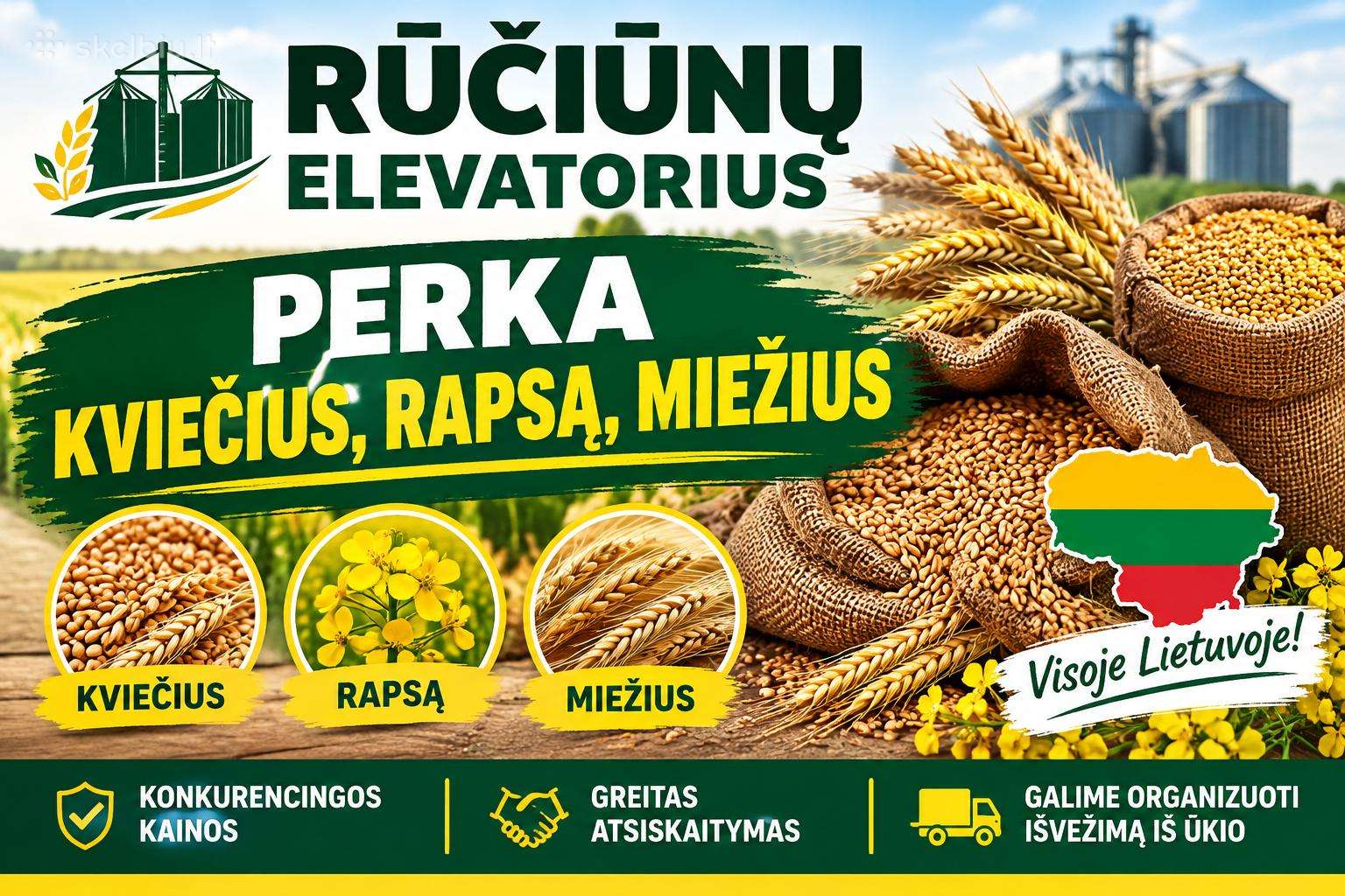 Elevatorius Superka kviecius,rapsa,grikius