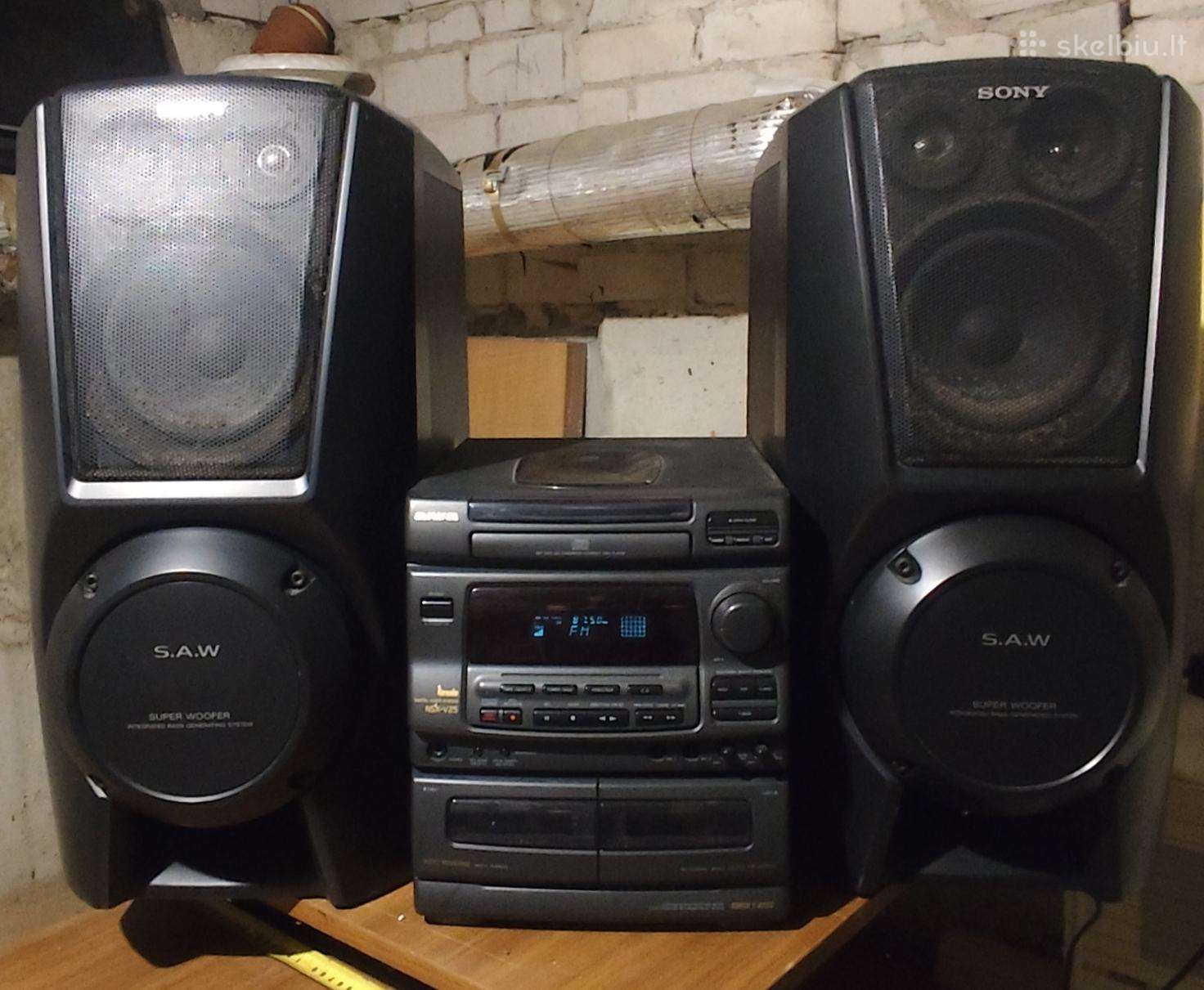 Aiwa centras CX-nv25hr+ Sony Ss-xb8av kolonėlės