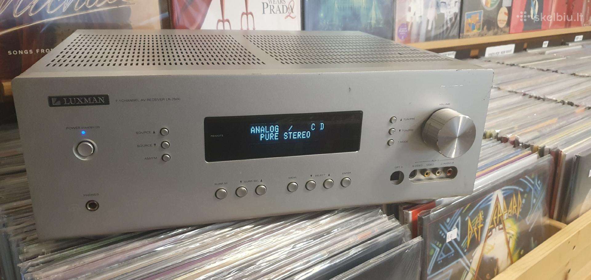 Luxman Lr 7500, Denon Pma 1500ae stiprintuvai