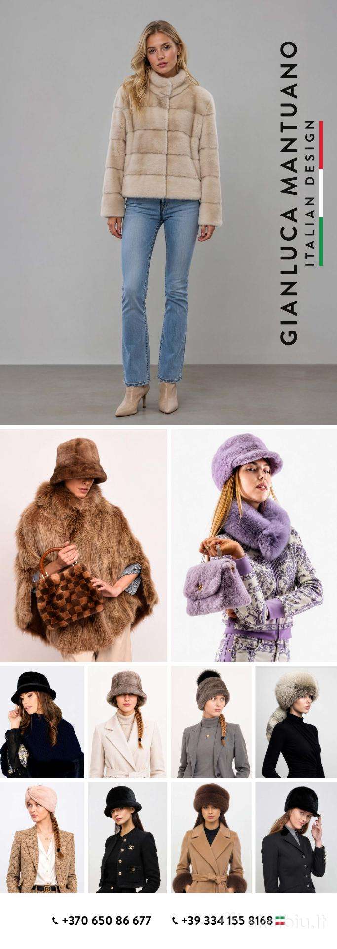 Kailiniai, kailiniai aksesuarai. Furs,fur hats