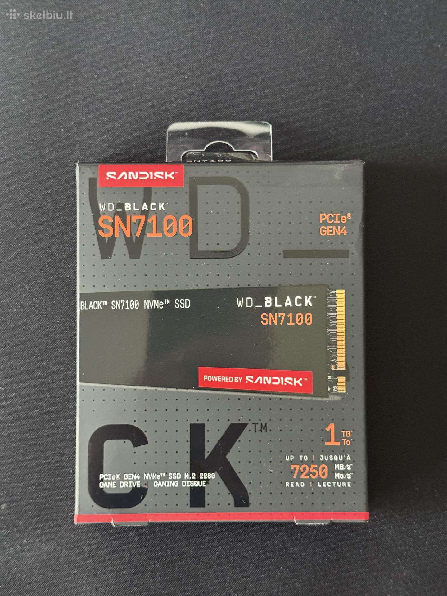 Naujas Sandisk Wd Black Sn7100 Nvme M.2 1tb SSD