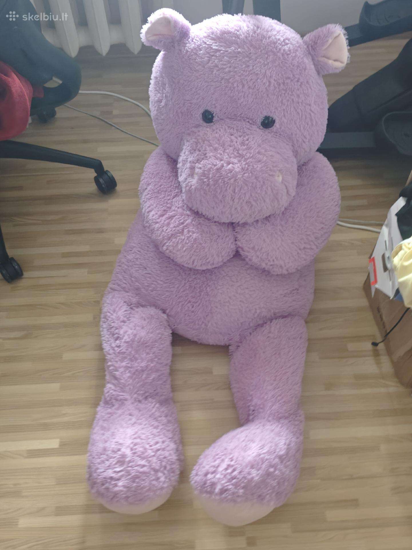 Didelis minkštas pliušinis hipopotamas (120 cm)